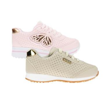 Imagem de Tenis Calcado Infantil Menina - KIT 2 PARES Tam 24 ao 34 - sapatinhos.