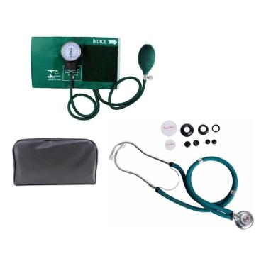 Imagem de Kit Enfermagem Com Esfigmomanômetro + Estetoscopio Duplo Rappaport Premium