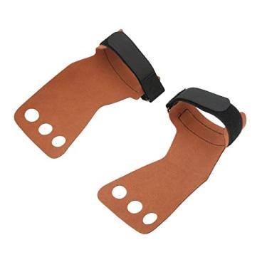 Imagem de Protetor de Palma, 1 par, Punho, Luvas de Proteção de Palma para Academia, Flexível, Adiciona Fricção, Protege As Palmas, Imitação de Couro, Com Fivela (Marrom)