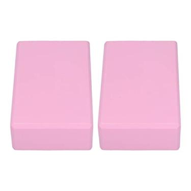 Imagem de Bloco de Yoga Rosa, Blocos de Yoga 2 Pacote de Aparência Antiderrapante 2PCS Material de Espuma de Suporte Seguro Rosa Operação Simples para Meditação para Pilates
