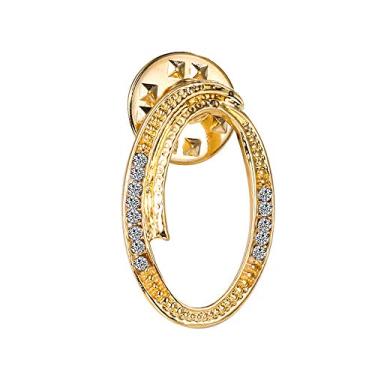 Imagem de Broche de letra inicial Ethoon pequeno lapela gravata de alfinete nome personalizado presentes para meninas mulheres homens menino ouro