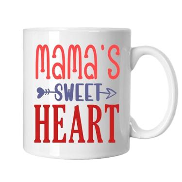 Imagem de SpreadPassion Caneca de café Mamas Sweet Heart, presente para namorado e namorada, ideia de presente de dia dos namorados, presente para marido e esposa, ideia de presente de dia dos namorados