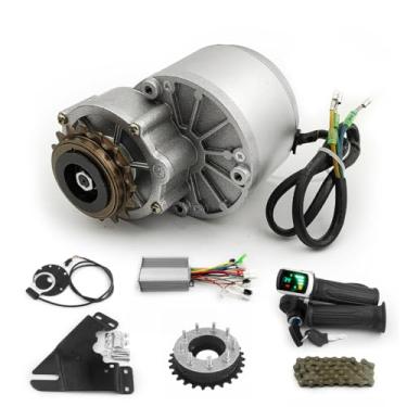 Imagem de L-faster DIY 250W 350W Solução barata Spokes Gear Sprocket PAS Motor sem escova de acionamento de corrente do lado esquerdo para E-Bicycle (kit de acelerador de chave 6, 36V250W)