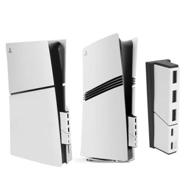 Imagem de Raryars Hub USB para PS5 Slim e PS5 Pro Extensor de Porta USB Extensor de Hub de Expansão de Alta Velocidade Adaptador PlayStation 5 Slim e PlayStation 5 Pro com 3 portas USB + 2 portas tipo C (uma