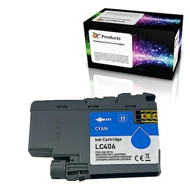 Imagem de Cartucho de tinta compatível OCProducts para Brother LC406 ciano para MFC-J4335DW MFC-J4345DW MFC-J4535DW MFC-J5855DW MFC-J5955DW MFC-J6555DW MFC-J6955DW MFC-J6955DW