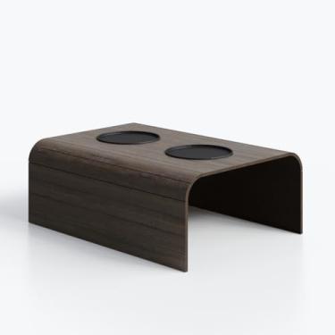 Imagem de Kit 2 Esteiras Para Sofá Suporte Porta Copos e Controle Madeira(1 Esteira Simples Tabaco)