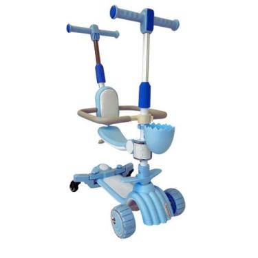 Imagem de Patinete Infantil 3 em 1 Com Assento e Protetor - Velorad, Azul