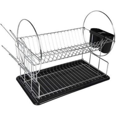 Imagem de Escorredor de Louça Maggiore Preto 2 Andares 008217 Mor