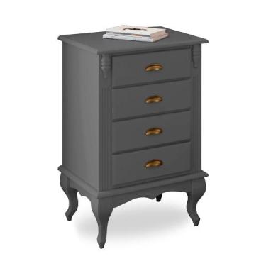 Imagem de Mesa de Cabeceira 4 Gavetas Pés Luiz XV Hannover 60817 Linz Móveis, Ci