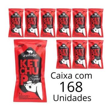 Imagem de Molho Ketchup Junior Em Sachê De 7g Caixa Com 168 Unidades Para Lancho