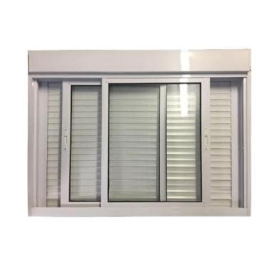 Imagem de Veneziana integrada manual 1,20 x 1,20 alumínio branco - Alfa Esquadri