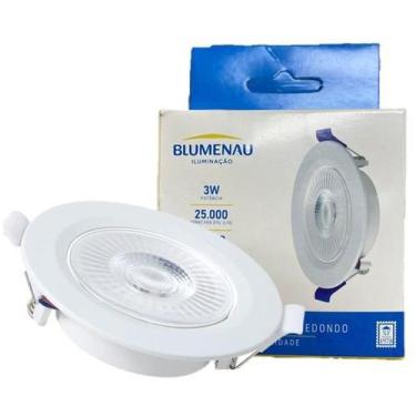 Imagem de Kit 4 Spot Led Redondo Embutir 3w Branco Quente 3000K Amarelo - Blumen