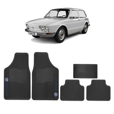 Imagem de Tapete Automotivo Carro Volkswagen Versátil Borracha 5 peças, Brasília