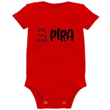 Imagem de Body Bebê Inspira, respira, não pira - Foca na Moda, Vermelho, P
