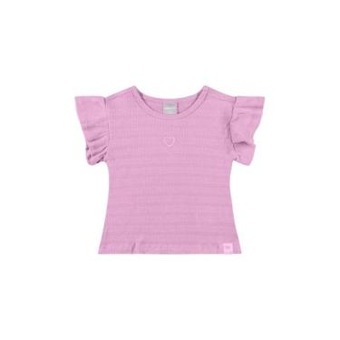 Imagem de Blusa Básica Infantil para Menina Quimby, Roxo, 1