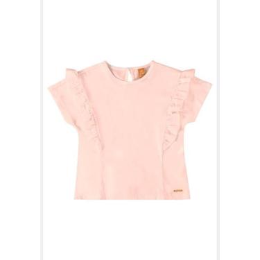 Imagem de Blusa Infantil Básica em Meia Malha Up Baby, Rosa claro, 8