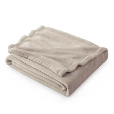Imagem de Cobertor de Lã Bedsure Oxford Tan - Tamanho Twin - 300GSM