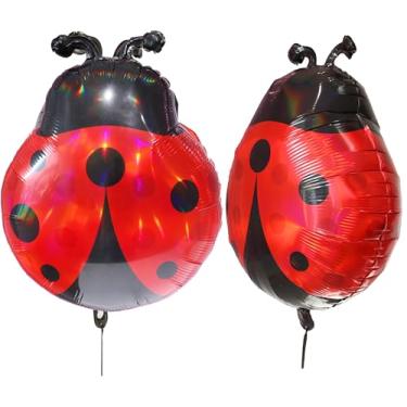 Imagem de Ladybug Foil Balloon 24 * 19inch Ladybug Foil Balloons Perfect for Birthday Parties Baby Showers and Garden-Themed Events 2pcs