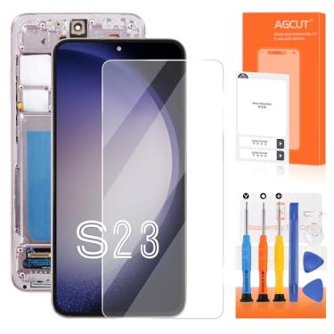 Imagem de Tela de substituição OLED para Samsung Galaxy S23 para tela LCD Samsung S23 SM-S911B SM-S911E SM-S911U Montagem de tela sensível ao toque digitalizador LCD com moldura (tamanho original, suporte para