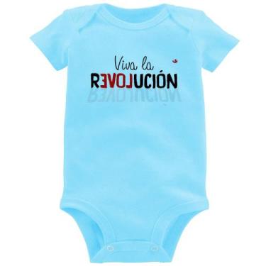 Imagem de Body Bebê Viva la Revolución - Foca na Moda, Azul bebê, M