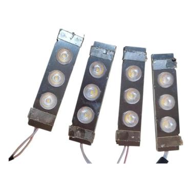 Imagem de Kit 4 Lâmpada De Led Retangular Coifa De Ilha Inox E Black
