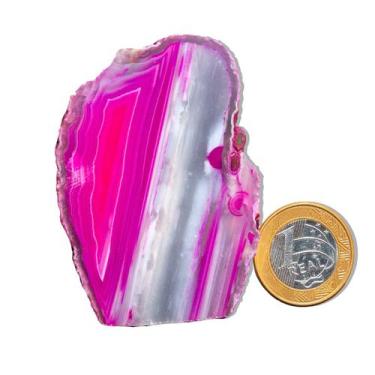 Imagem de 01 Geodo de Ágata Rosa  150 a 200g 7 a 12cm Classe B - Varejo