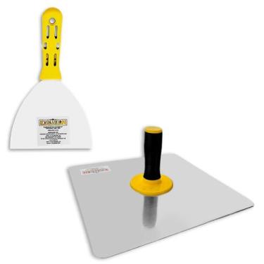 Imagem de Kit Espátula 12,5cm Com Prato Para Massa 30cm Evolution Massa Argamass