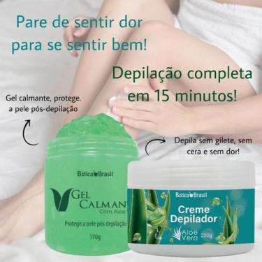 Imagem de Kit Depilador Creme e Gel Calmante Aloe Vera - Lucy's