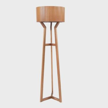 Imagem de Luminária de Piso Texas com Madeira Maciça e Mdf Natural