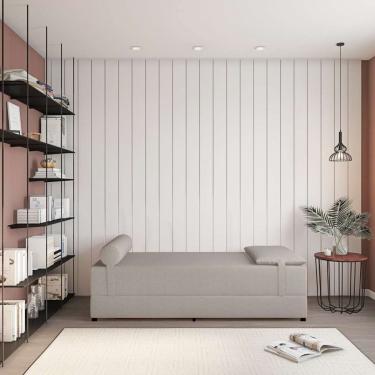 Imagem de Sofá-Cama Casal 3 Lugares Lúcia Linho Cru