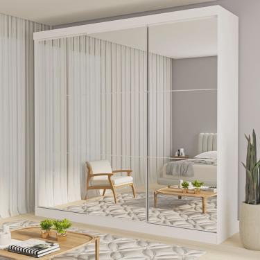 Imagem de Guarda Roupa Casal Premium Isabela 205,9cm com Espelho 3 Portas 4 Gavetas Espresso Móveis