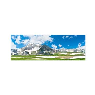 Imagem de BMZFYBS Pintura de paisagem - imagem de arte de parede - pastagem de montanha - impressões em tela natural para sala de estar quarto decoração de casa 50 x 150 cm 20 x 59 pol. sem moldura