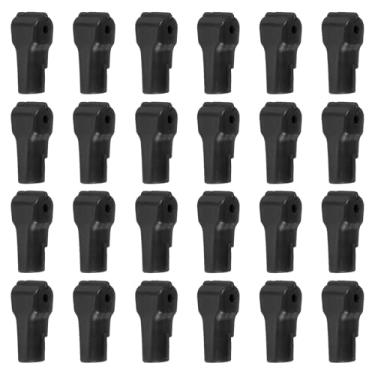 Imagem de PATIKIL Trava de pino de 4 mm, 50 ganchos para quadro de pegboard, travas de gancho anti-varredura e roubo, pinos de plástico para acessórios móveis, loja, roupas, varejo, segurança, exibição, preto