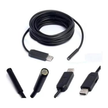 Imagem de Endoscópio USB 2m Automotivo - À Prova d'Água - HD - 6 LEDs - Dm Ferra