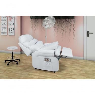 Imagem de Poltrona Reclinável Barão Cílios Lashes Com Assento De Elevação Corano Branco Branco 036