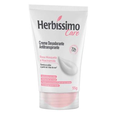 Imagem de Creme Desodorante Herbíssimo Care Rosa Mosqueta e Niacinamida 72h com 55g