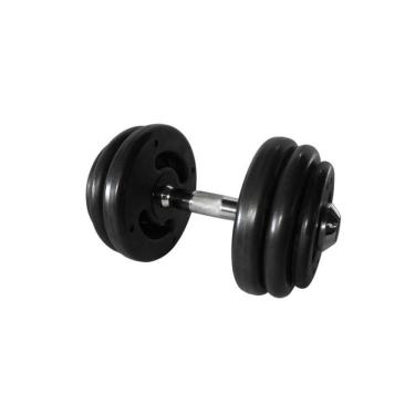 Imagem de Dumbbell Injetado Com Pegada Cromada Academia Fitness 20Kg