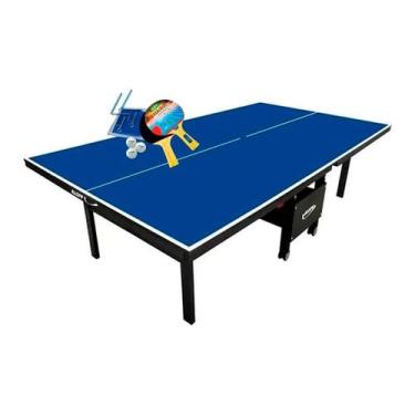 Imagem de MESA PING PONG C/ Rodinhas MDF 18mm 1084 KLOPF + KIT COMPLETO 5031