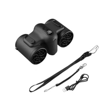 Imagem de Ｂｅｓｇａ Ventilador com clipe de cintura e cordão para pendurar no pescoço, cinto portátil, 3 marchas para carro, quarto, ar livre, fazenda, viagem