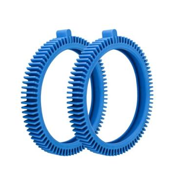 Imagem de Kit de pneu dianteiro azul 896584000-143 com pneus de substituição Super Hump compatível com Hayward Phoenix Poolvergnuegen AquaNaut 200, 400, 450 limpador de piscina 2 rodas e 4 rodas (pacote com 2)