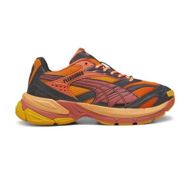 Imagem de PUMA Tênis masculino Velophasis Layers X Pleasures com cadarço casual - laranja, Laranja, 40