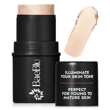 Imagem de BaeBlu - Tubo de blush orgânico, Chardonnay - Bastões de blush em creme vegano 100% natural, bronzeador multiuso e iluminador para lábios, bochechas e olhos, brilho montável, sem glúten, sem parabenos