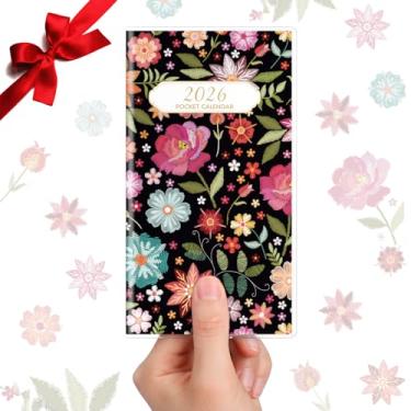 Imagem de ReliThick Calendário de bolso 2025 para bolsa, planejador mensal pequeno para mulheres, planejador semanal prático de bolso, diário, caderno, presente de Natal e ano novo, irmãs amigas e mulheres