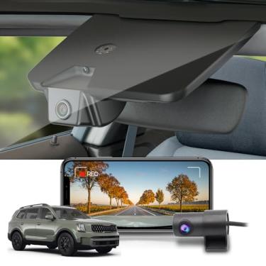 Imagem de Fitcamx Frente 2160P+Traseiro 1080P Carro Câmera Adequado para Kia Telluride 2023-2025 (Part NO#S9500), OEM Fábrica Aparência, Dual HD Vídeo, WiFi&APP, Loop Gravação, G-Sensor, Plug&Play, 128GB Cartão