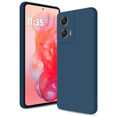 Imagem de Btstring Capa para Motorola Moto G Stylus 5G 2024, capa de silicone macio com proteção de câmera atualizada, capa fina à prova de choque com forro de microfibra antiarranhões, azul