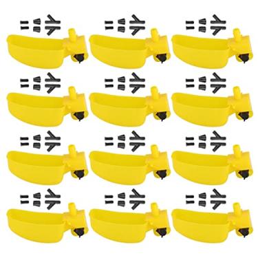 Imagem de 12 Unidades de água de Codorna, Alimentador de Codorna Copos de Bebedouro de Codorna Bebedor Automático de Pássaros para Gaiola Pendure Bebedor Criação de Aves Tigelas de Beber,