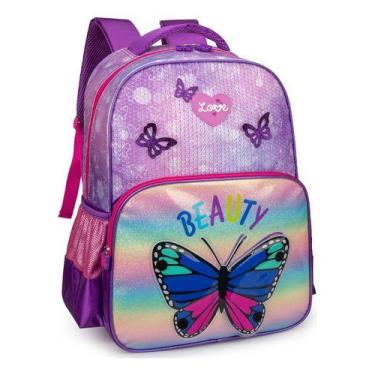 Imagem de Mochila Beauty Love Lançamento 2024 Escolar Borboleta 3d  - D'PRESENTE