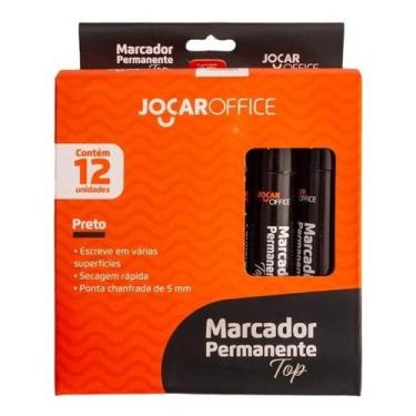 Imagem de Kit Caneta Marcador Permanente Preto Com 12 Unidades Uso Artístico e P