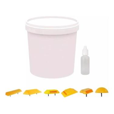 Imagem de 2kg De Cola Para Fixação De Tacha Tachão + Catalisador - Transito Livr