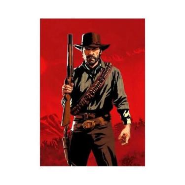 Imagem de Pôster De Red Dead Redemption 2 Em Tela, Pintura Retrô Estética, Arte 